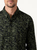 Slim Fit AOP Shirt | Olive