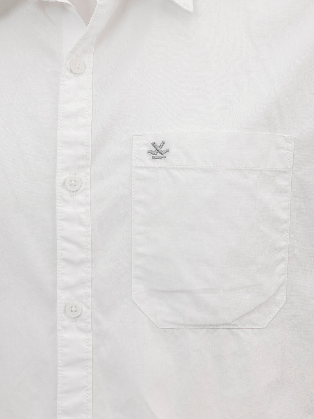 Solid Full Sleeve Shirt | White