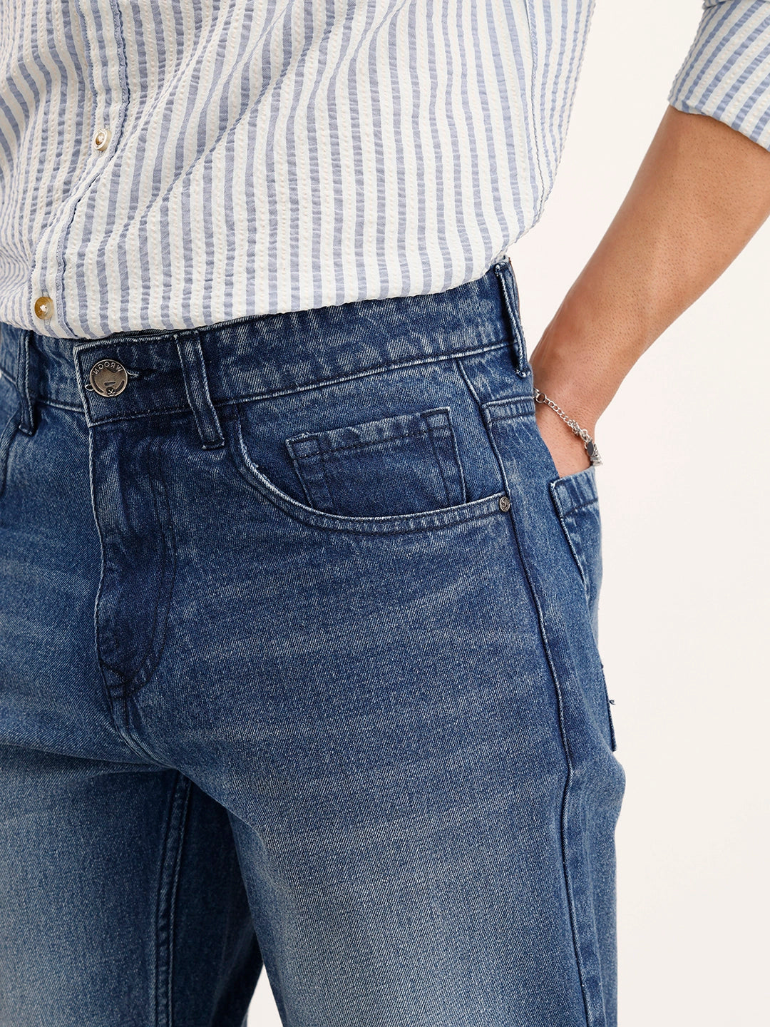 Faded Anti Fit Denim Jeans | Light Blue