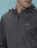 Solid Grey Hooded Active Jacket