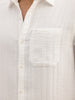 Classic Slim Fit Textured Shirt | White