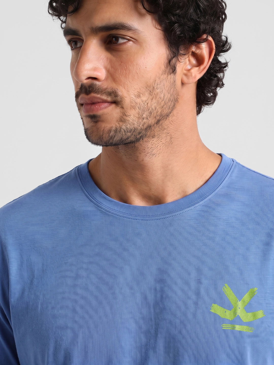 Graphic Back Printed T-Shirt | Blue