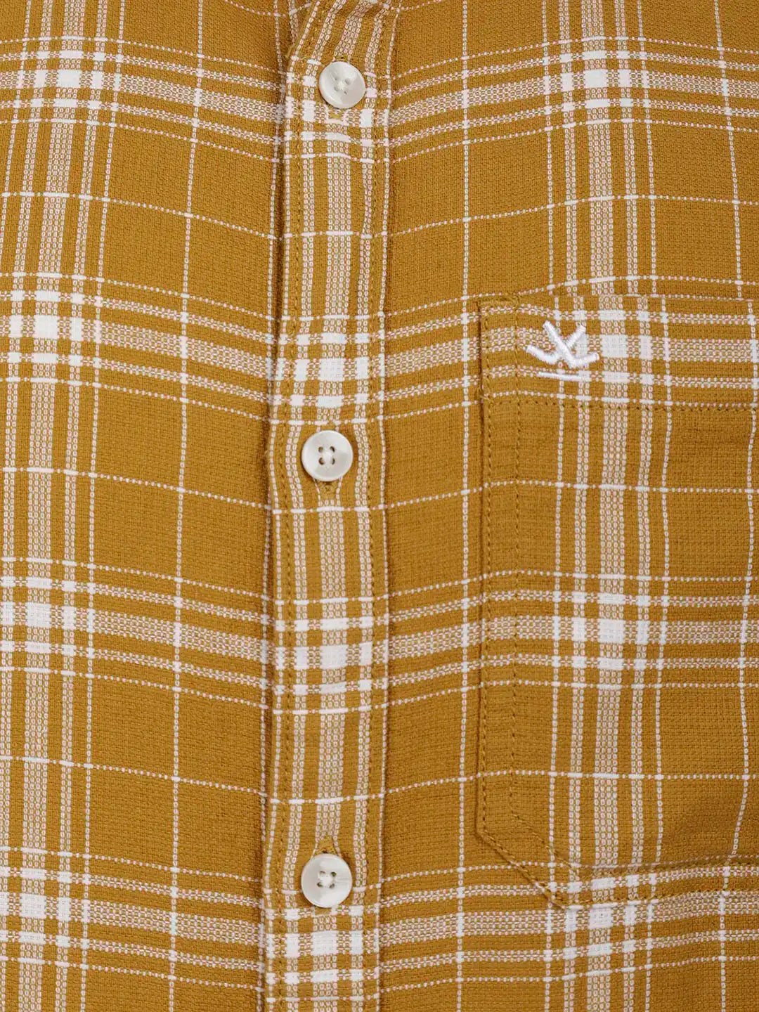 Regular Fit Checkered Shirt | Khaki