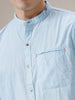 Mandarin Collar Long Sleeve Shirt