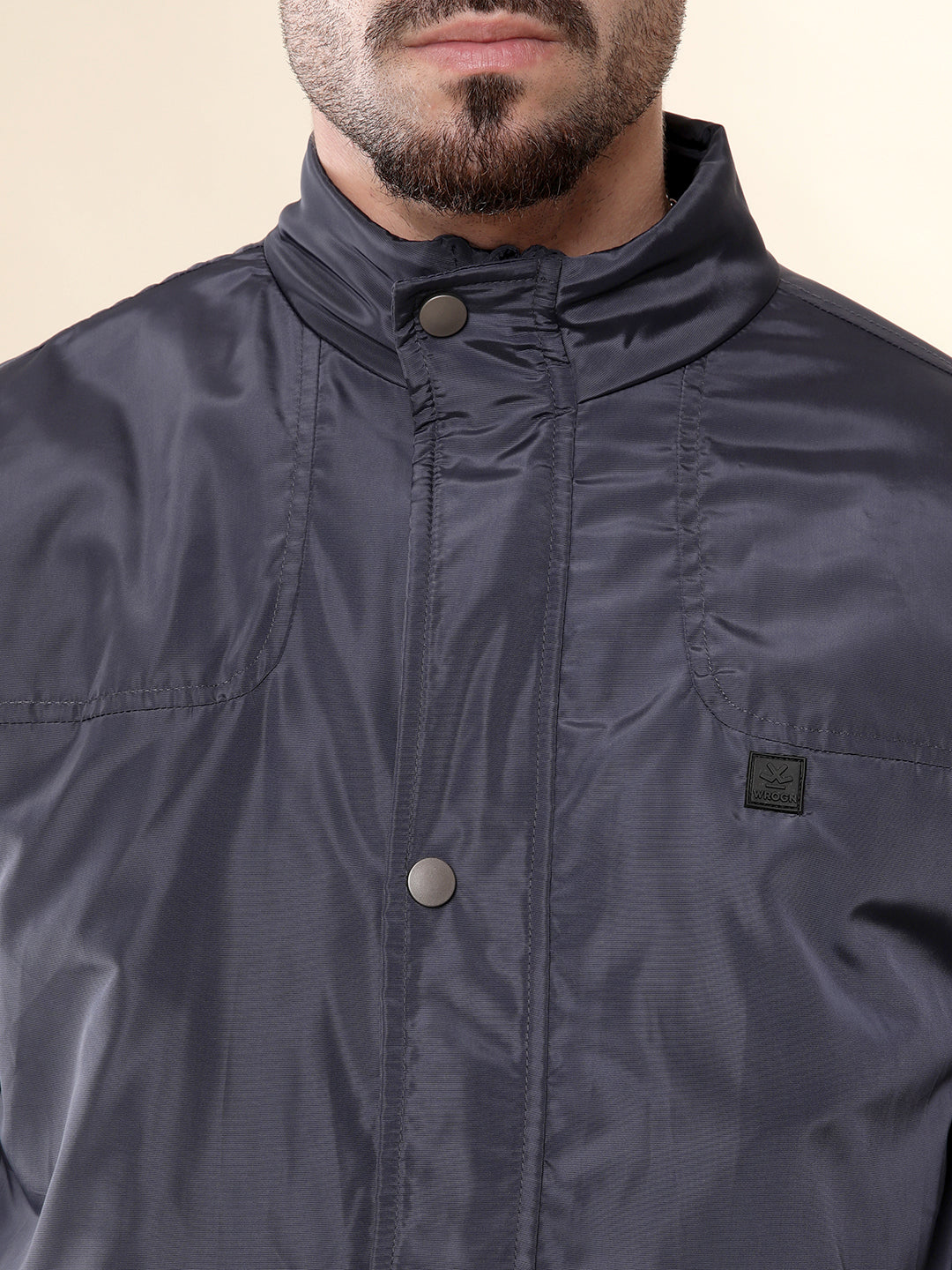 Navy Blaze Nylon Jacket