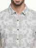 Slim Fit AOP Full Sleeve Shirt | Grey