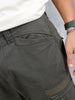 Straight Fit Cotton Twill Utility Trousers With Snap Pockets | Light Olive