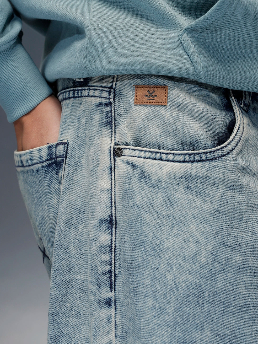 Men's casual loose fit jeans | Blue