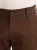 Solid Straight Fit Trouser | Brown