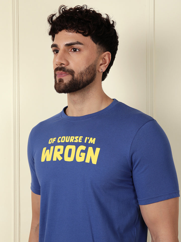 Puff Print Slim Fit T-Shirt | Blue