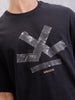Brand Carrier Oversized Fit Casual Look T-Shirt | Black