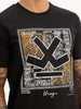 Slim Fit Placement Printed T-Shirt | Black