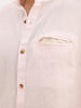 Solid Slim Fit Mandrin Collar Shirt | Pink