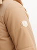Solid Regular Fit Hooded Puffer Jacket | Beige