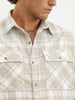 Double Pocket Checkered Shirt | Beige