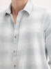 Slim Fit Checkered Shirt | Light Green