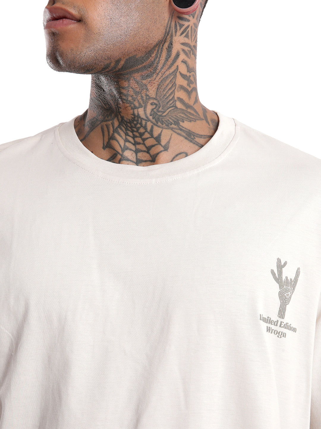 Premium Beige Back Printed T-Shirt