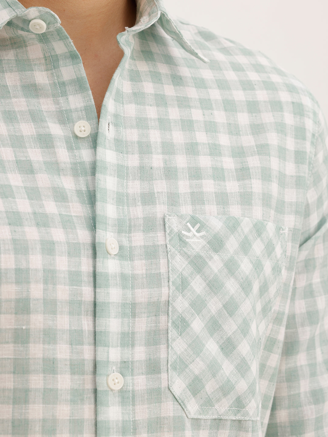 Regular Fit Full Sleeve Checkered Shirt | Green | WWSH0722MAZ