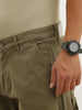 Solid Loose Fit Carpenter Denim | Olive