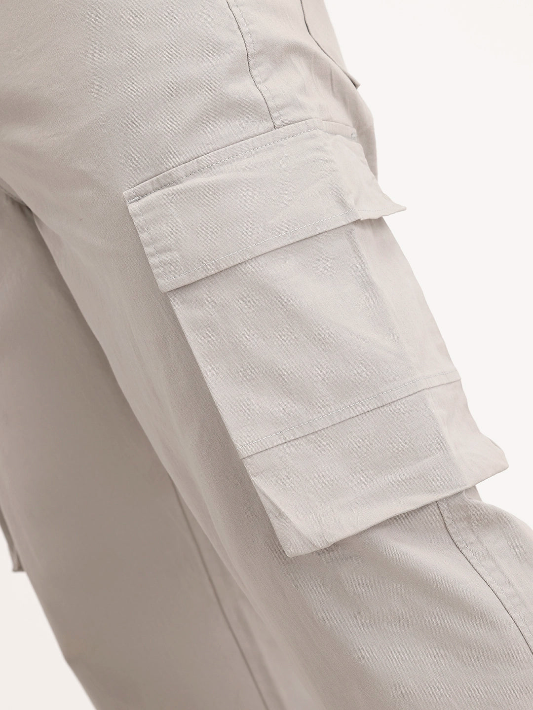 Loose Fit Cargo Trouser | Grey