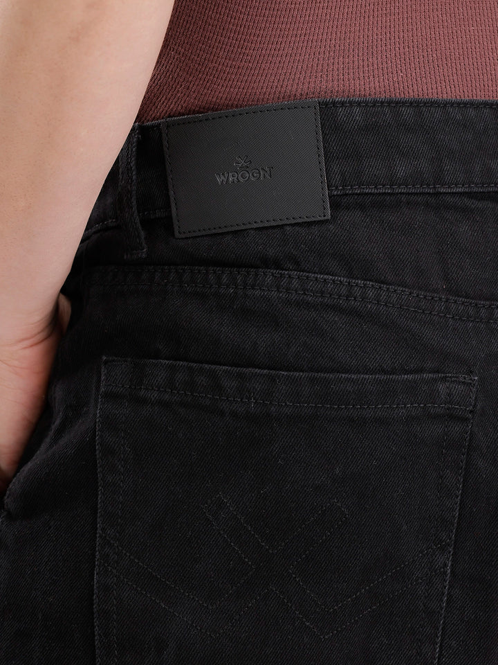 Classic Barrel Fit Denim Jeans | Black