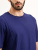 Textured Comfort Fit T-Shirt | Navy Blue