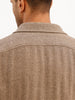 Slim Fit Herringbone Knit Full Sleeve Shirt | Brown