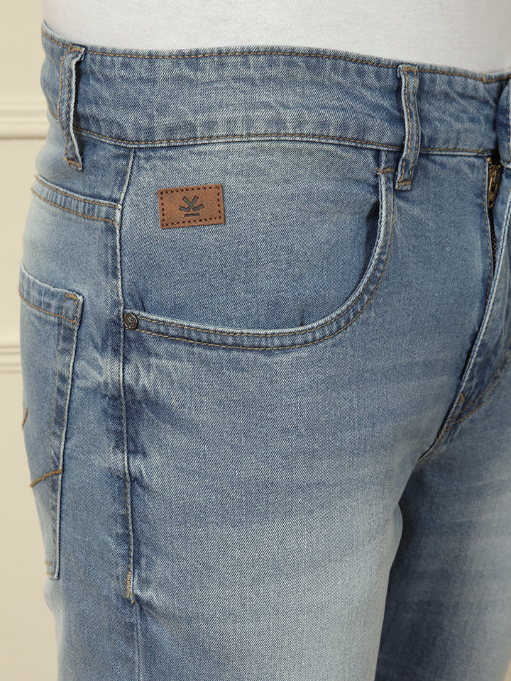 Faded Skinny Crop Jeans | Light Blue