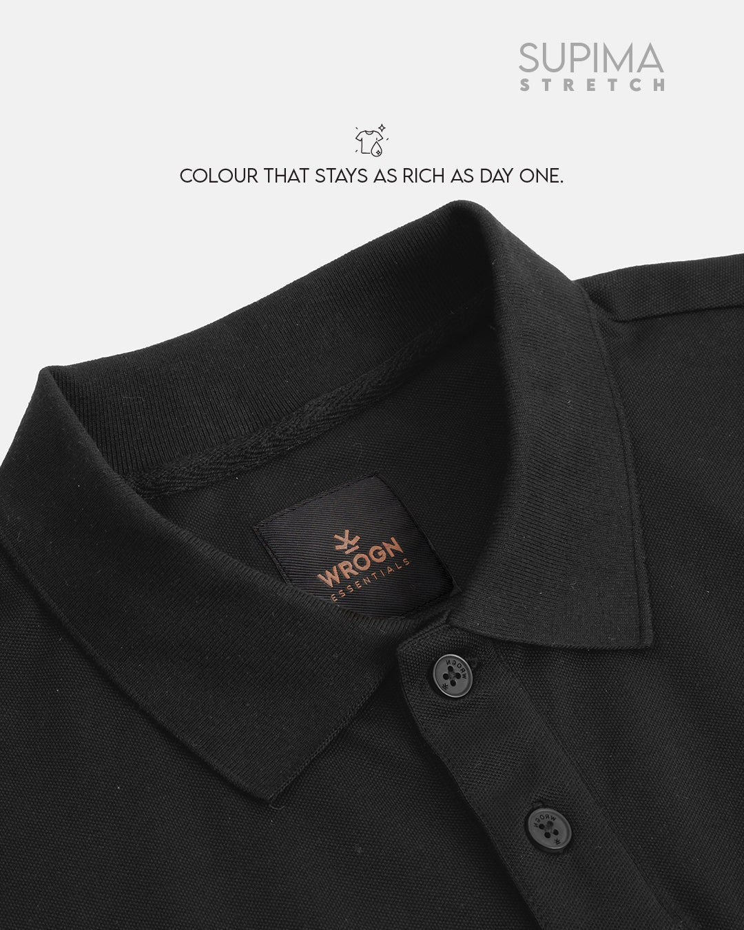Essential Supima Polo T-Shirt | Essential | Black