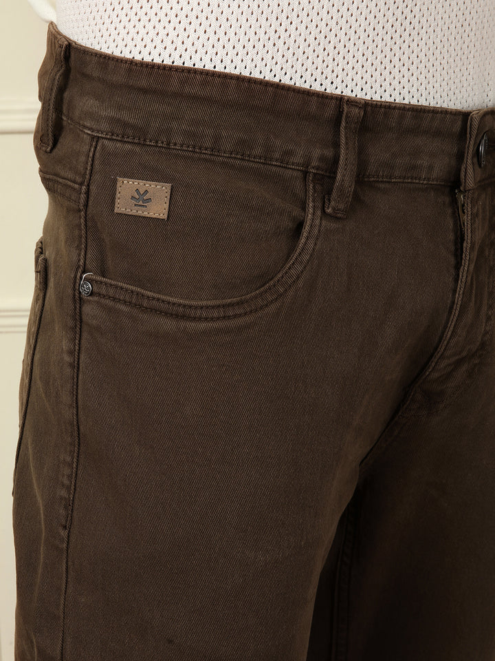 Skinny Crop Coloured Denim Jeans | Brown