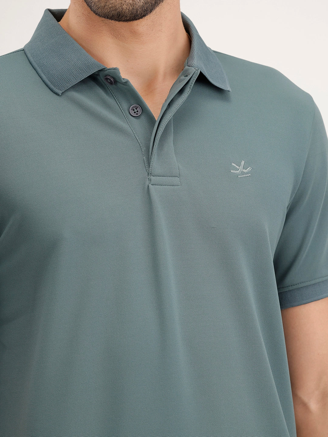 Solid Slim Fit Polo T-Shirt | Grey