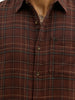 Slim Fit Checkered Full Sleeve Shirt | Brown