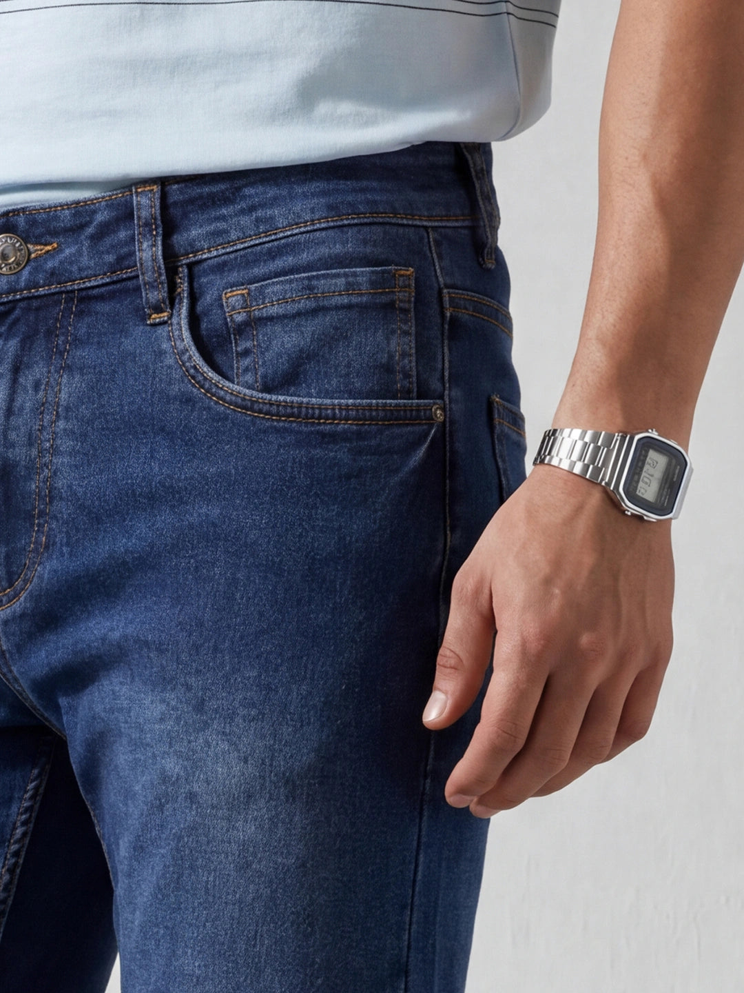 Faded Anti Fit Denim Jeans | Blue