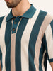 Slim Fit Flat Knit Polo T-Shirt | Teal