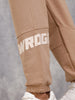 Cut&Sew Comfort Fit Jogger With Hd Print | Brown