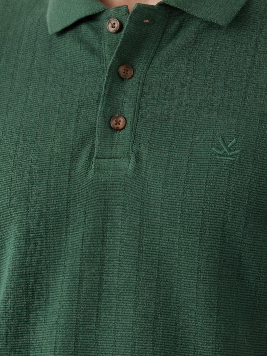 Textured Slim Fit Polo T-Shirt | Teal