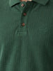 Textured Slim Fit Polo T-Shirt | Teal
