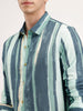 Slim Fit Linen Blend Shirt | Light Green