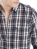 Grey Navy Casual Checked Shirt