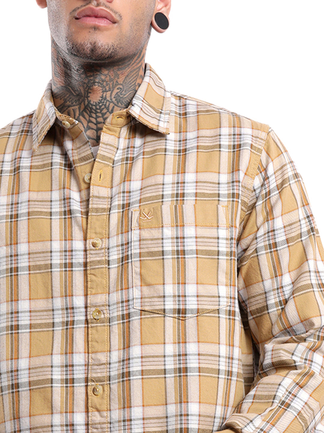 Elite Mustard & Navy Striped Shirt