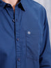 Solid Casual Regular Fit Shirt | Navy Blue