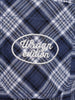 Refined Checks Slim fit Signature Embroidery shirt | Navy Blue