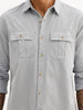 Solid Slim Fit Double Pocket Shirt | Grey