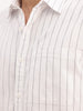 Slim Fit Striped Full Sleeve Shirt | White