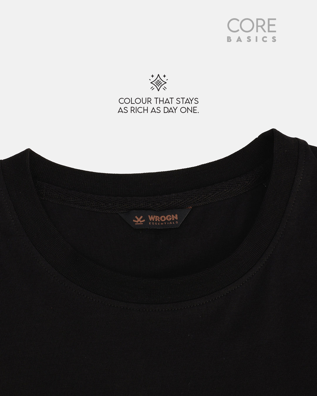 Core Basics Regular Fit T-Shirt | Essential | Black