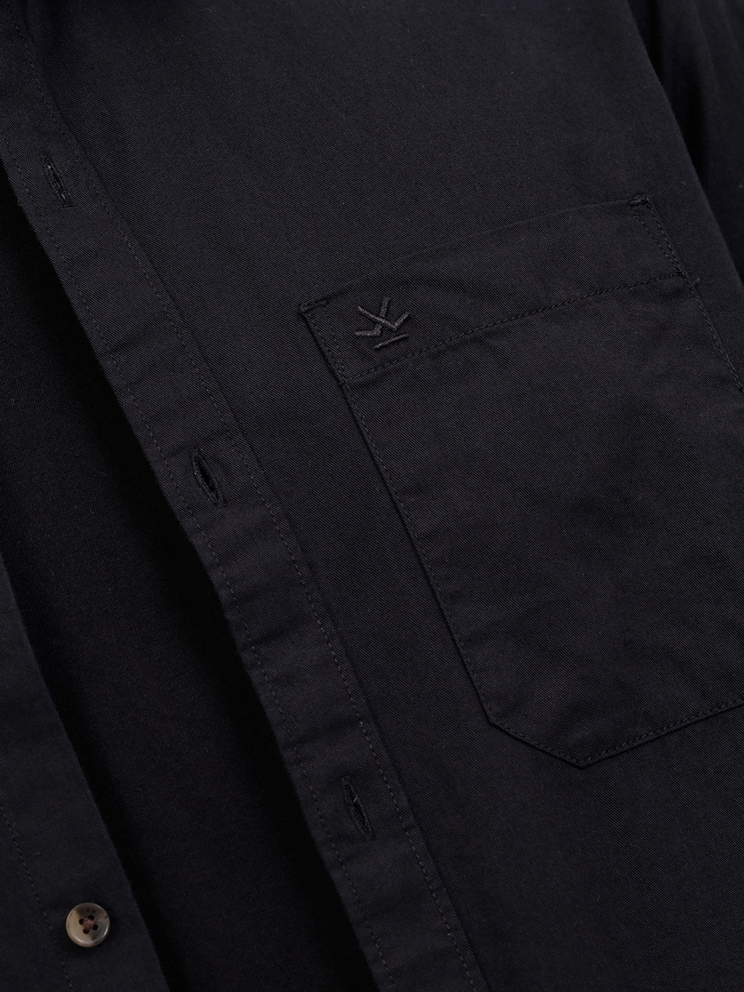Solid 100%Cotton Regular Fit Shirt | Black