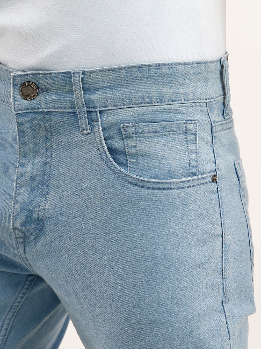 Solid Slim Fit Denim Jeans  | Light Blue