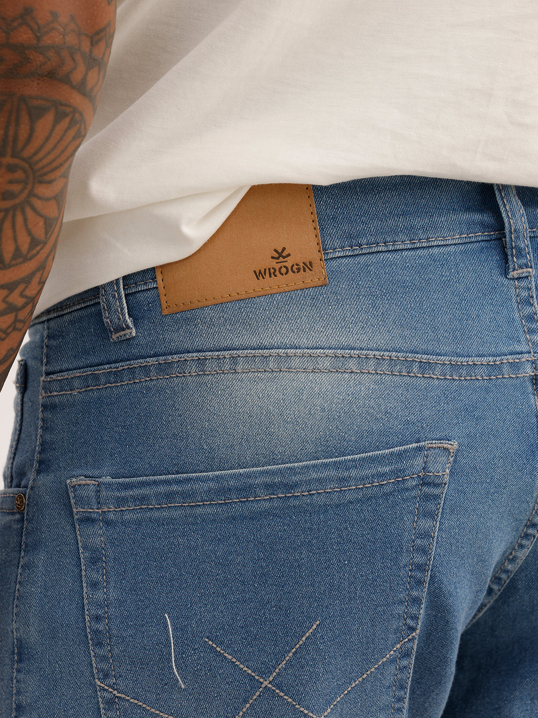 Straight Fit Faded Denim Jeans | Dark Blue | WVJN2833F