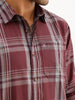 Regular Fit Checkered Shirt | Wine