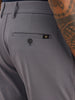 Solid Slim Fit Cotton Blend Trouser | Grey